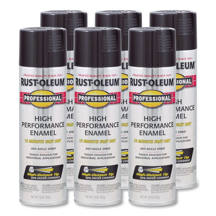 Professional Spray Paint, Gloss Gray, 15 oz Aerosol Can, 6/Carton