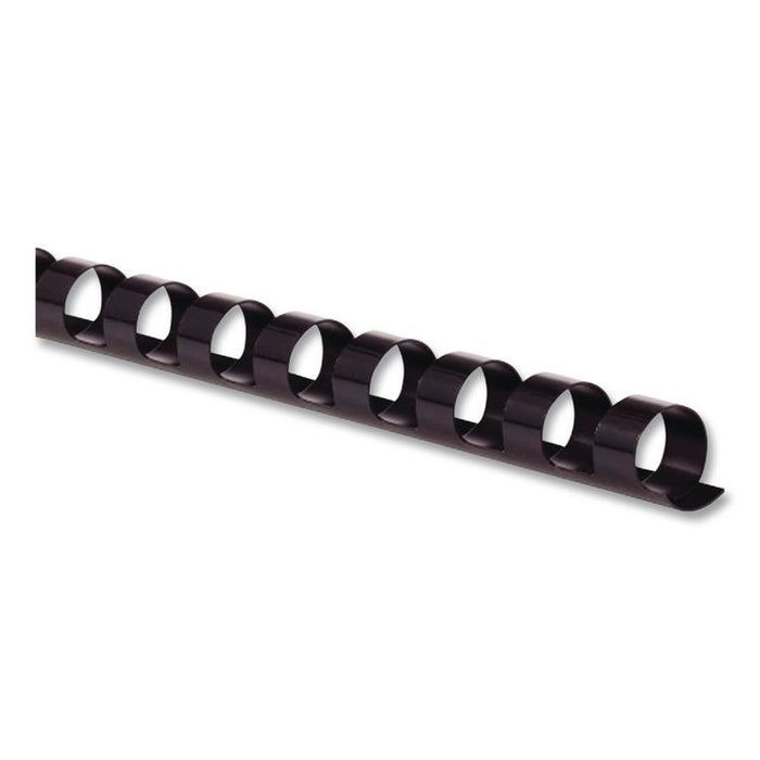CombBind Standard Spines for 11 x 8.5 Documents, 19 Rings, 0.38" (60-Sheet) Capacity, Black, 100/Box