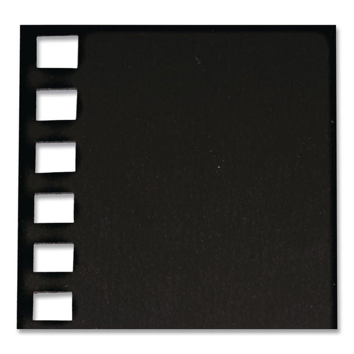 Opaque Plastic Presentation Covers for Binding Systems, Plastic, Square Corners, 11 x 8.5, Black, 50/Pack