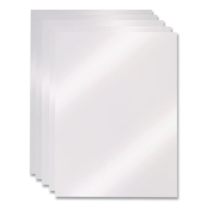 Clear View Presentation Covers for Binding Systems, Plastic, Square Corners, 11 x 8.5, Clear, 100/Box