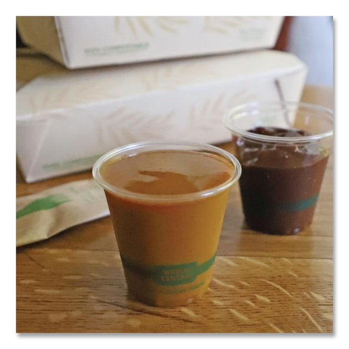 PLA Clear Portion Cups, 3 oz, Plastic, Clear, 2,500/Carton