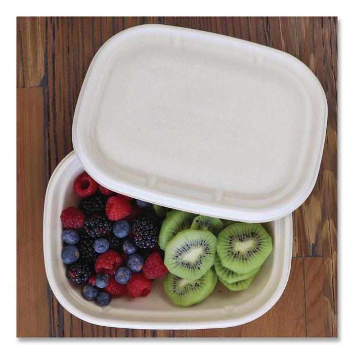 Fiber Lids for Fiber Containers, 8.9 x 6.9 x 0.4, Natural, Paper, 400/Carton