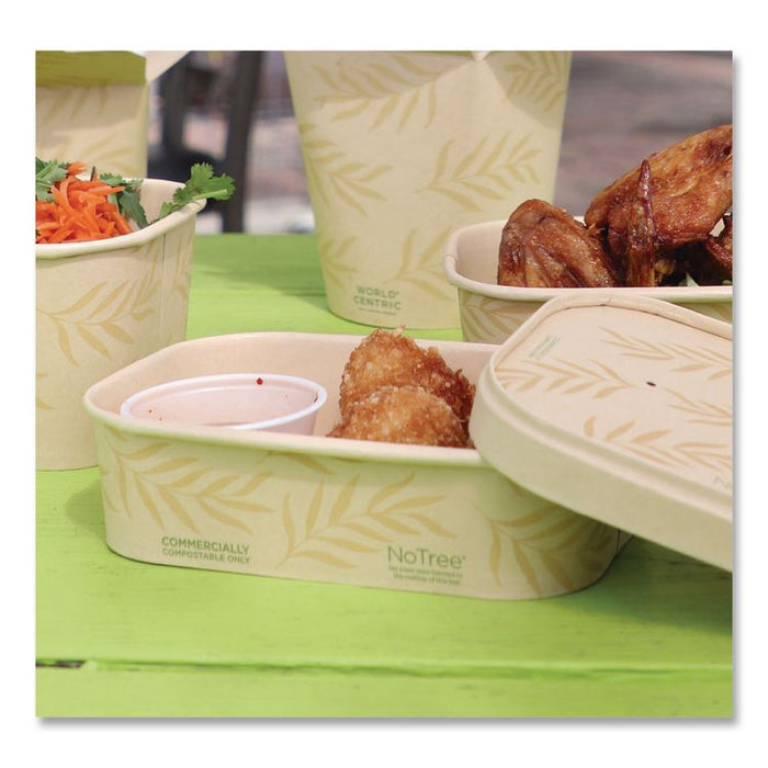 No Tree Rectangular Containers, 16 oz, 4.7 x 6.8 x 1.6, Natural, Sugarcane, 300/Carton