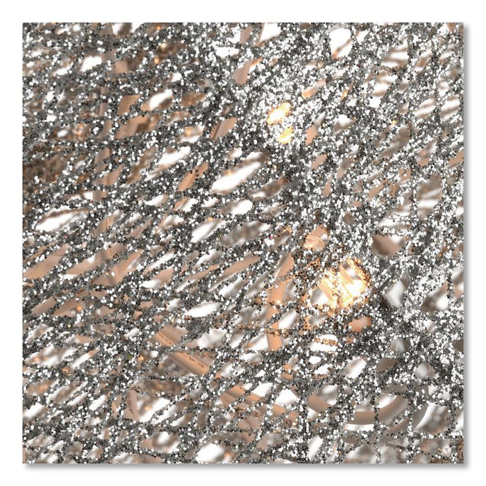 Silver Angel Decor, AC Powered, Cool White LED Lights, 24" x 30 "x 48", Silver