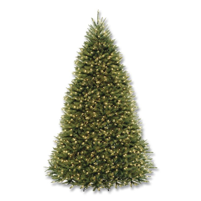 Pre-Lit Dunhill Fir Tree, 66" x 66" x 108", 900 Clear Lights, Green Tree, Green Tree Stand