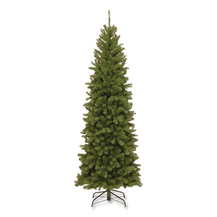 North Valley Spruce Pencil Slim Tree, 32" x 32" x 90", Green Tree, Green Tree Stand