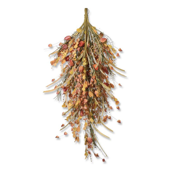 Fall Teardrop Decoration, 16" x 30" x 2", Orange