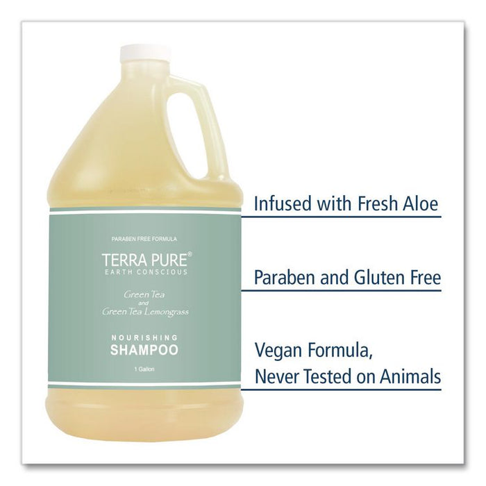 Terra Pure Shampoo Gallon, Green Tea Lemongrass Scent, 1 gal Bottle