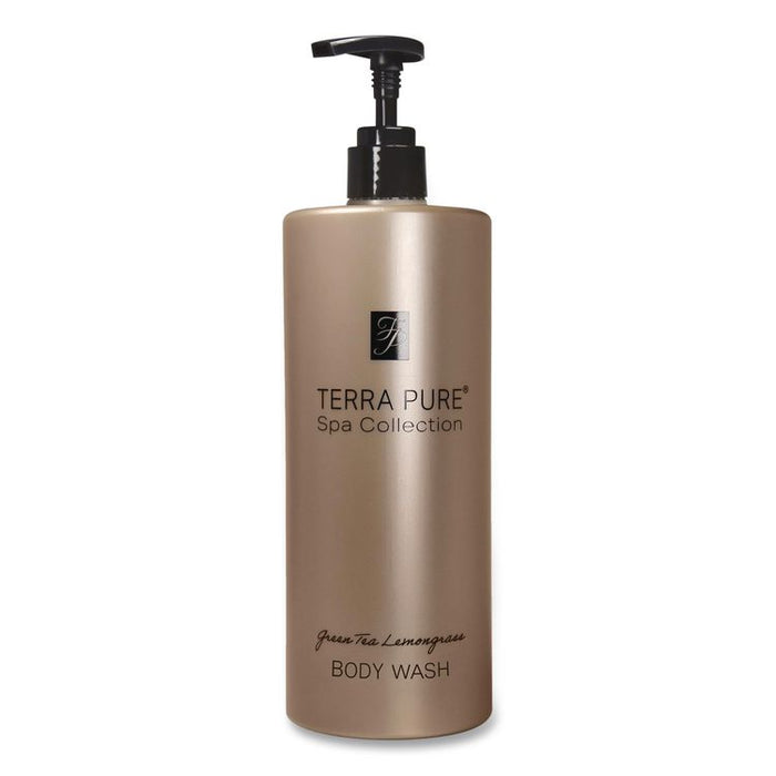 Terra Pure Body Wash Air Pump, Green Tea Lemongrass Scent, 16.23 oz Bottle