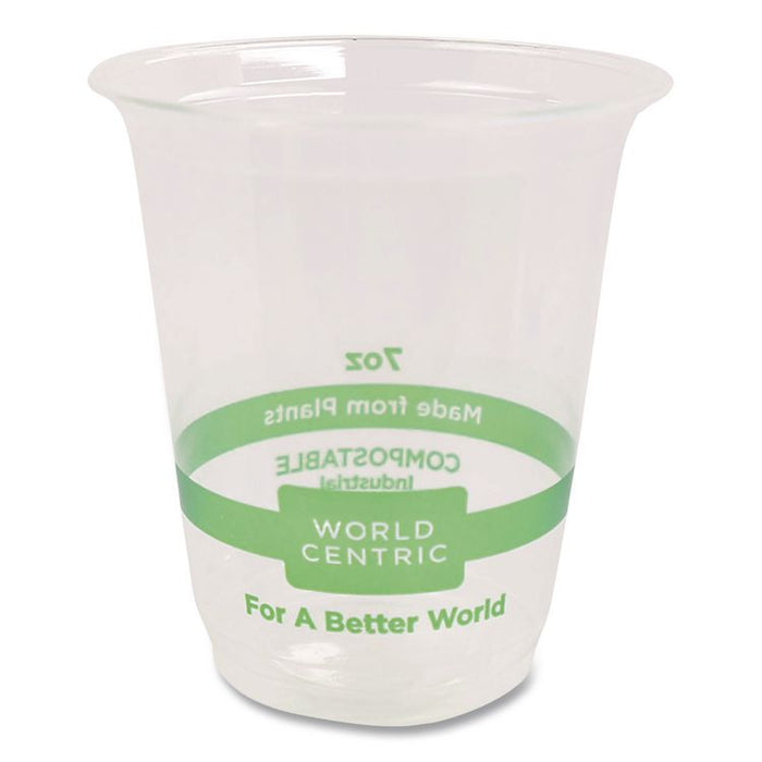 PLA Clear Cold Cups, 7 oz, Plastic, Clear, 2,000/Carton