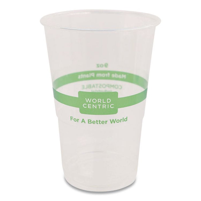 PLA Clear Cold Cups, 9 oz, Plastic, Clear, 2,000/Carton