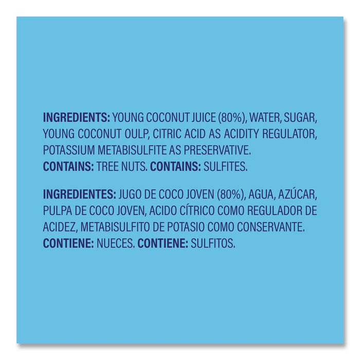 Coconut Water, Coconut, 17 oz Bottle, 12/Carton