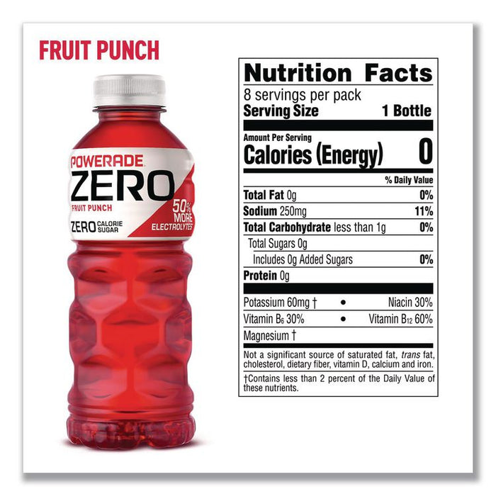 Zero Sports Drink, Assorted Flavors, 20 oz, 24/Carton