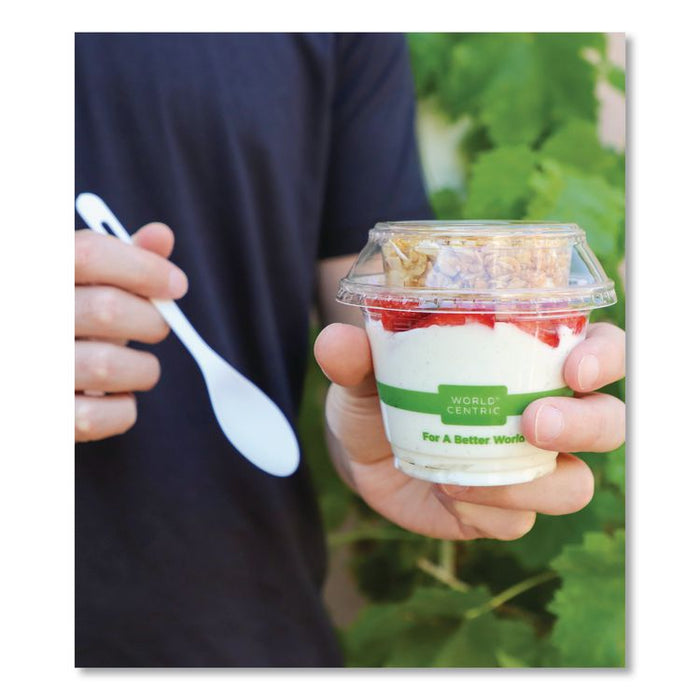 PLA Clear Cold Cups, Flat Style, 2 oz, Plastic, Clear, 2,000/Carton