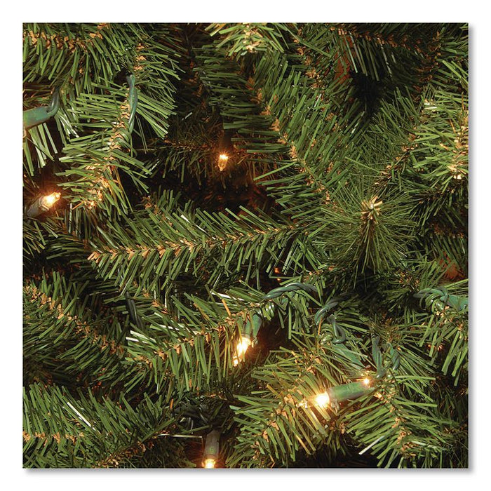 Pre-Lit Aspen Spruce Slim Tree, 42" x 42" x 78", Green Tree, Green Tree Stand
