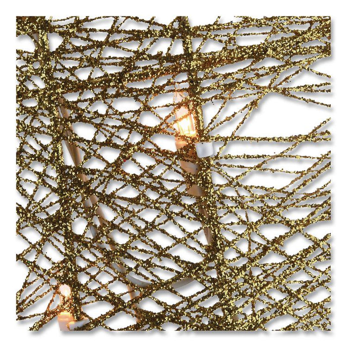 Silver Angel Decor, AC Powered, Cool White LED Lights, 24" x 30 "x 48", Silver
