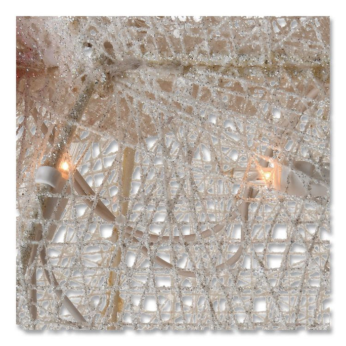 Snowman Decoration, AC Powered, Cool White LED Lights, 13.5" x 27.5" x 48", White