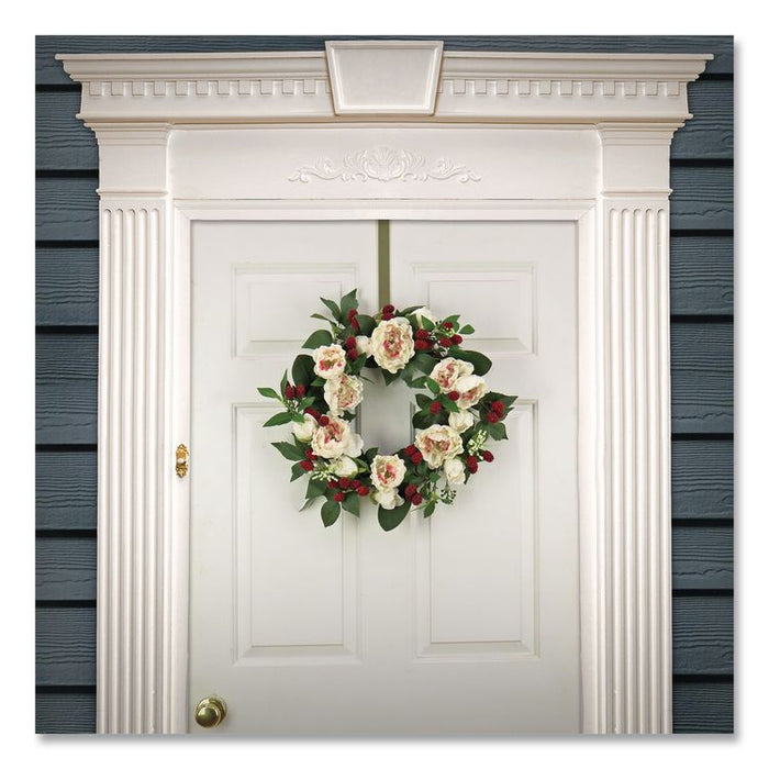 Peony and Raspberry Wreath, 22" Diameter x 5"h, Beige