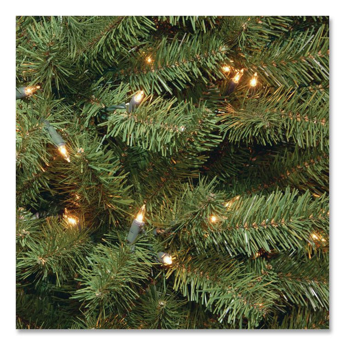 Pre-Lit North Valley Spruce Pencil Slim Tree, 40" x 40" x 108", Green Tree, Green Tree Stand