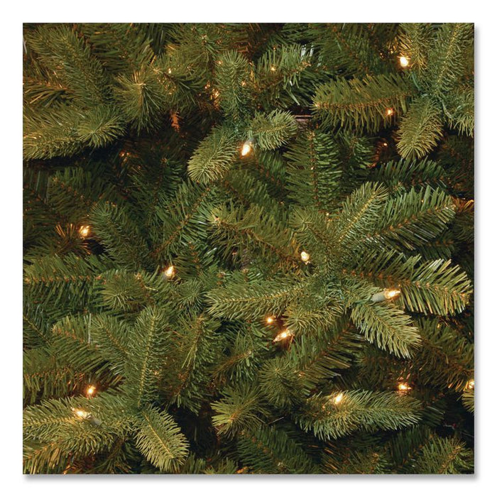 Pre-Lit Downswept Douglas Fir Tree, 59" x 59" x 90", Green Tree, Green Tree Stand