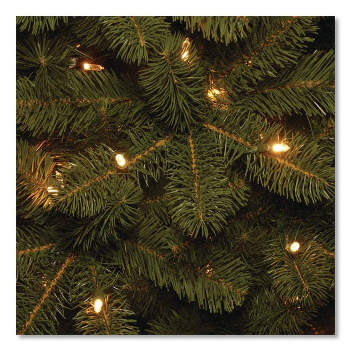 Pre-Lit Downswept Douglas Fir Pencil Slim Tree, 35" x 35" x 108", Green Tree, Green Tree Stand