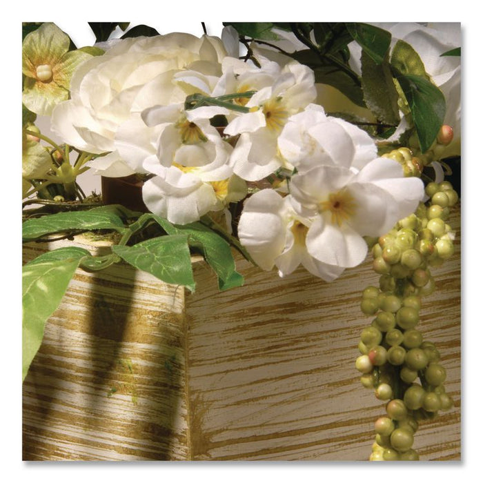 Spring Candleholder Table Decoration, 9" x 22" x 9", Cream