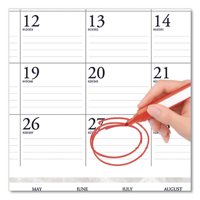 Recycled Two-Color Monthly Desk Pad Calendar with Notes Section, 22 x 17, Blue Binding/Corners, 12-Month (Jan-Dec): 2026