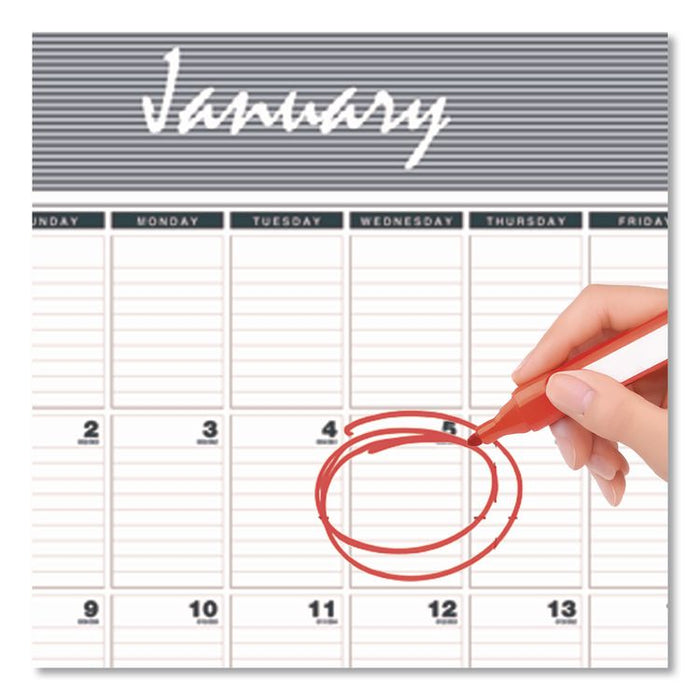 Academic Year Bar Harbor Recycled Wirebound Monthly Wall Calendar, 15.5 x 22, White/Blue Sheets, 12-Month(Aug-July):2025-2026