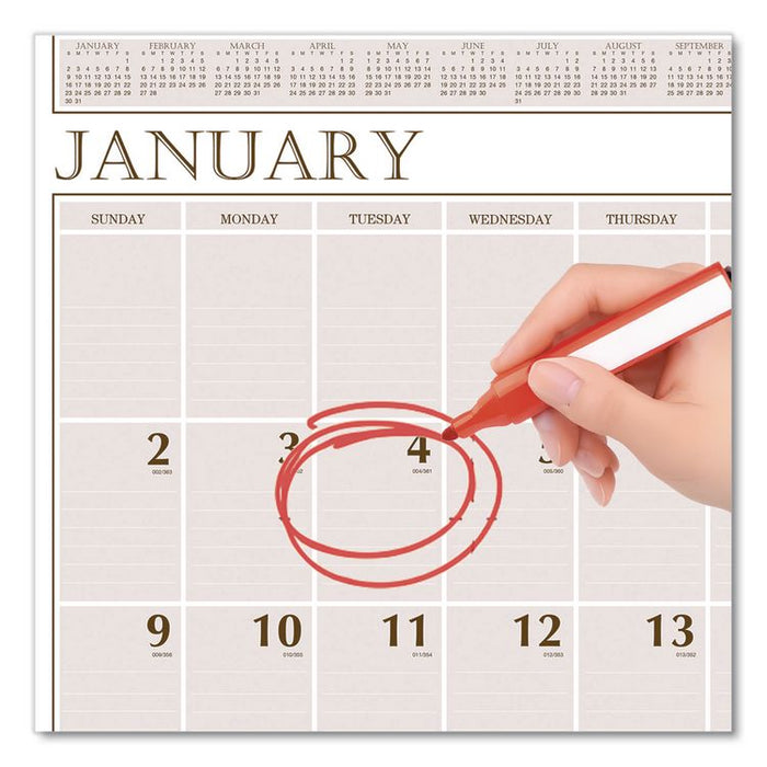 Large Print Recycled Monthly Wall Calendar, 20 x 26, Beige Sheets, 12-Month (Jan to Dec): 2026