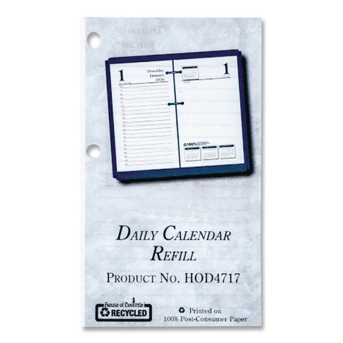 Economy Daily Desk Calendar Refill, 3.5 x 6, White Sheets, 12-Month (Jan to Dec): 2026