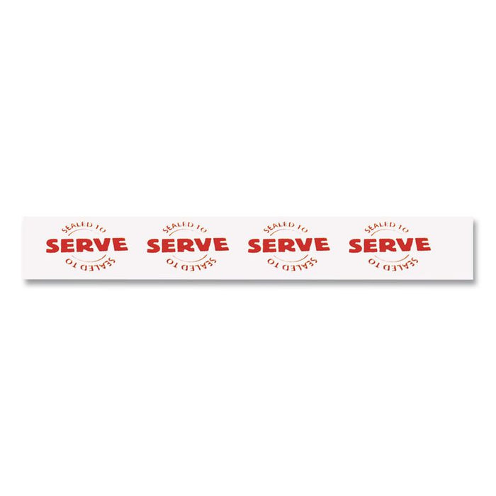 Tamper Seal Label, 0.75 x 7, Red/White, 500/Roll, 4 Rolls/Carton