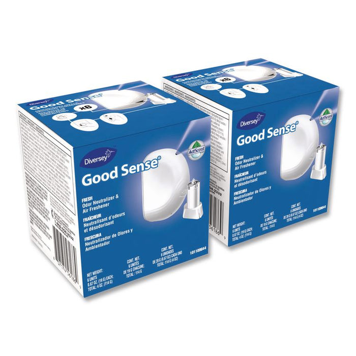 Good Sense Automatic Spray System, Fresh, Yellow, 0.67 oz Cartridge, 12/Carton