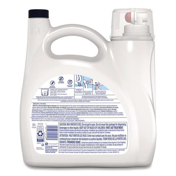 Free and Gentle Liquid Laundry Detergent, HE Compatible, 100 Loads, 132 oz Bottle, 4/Carton