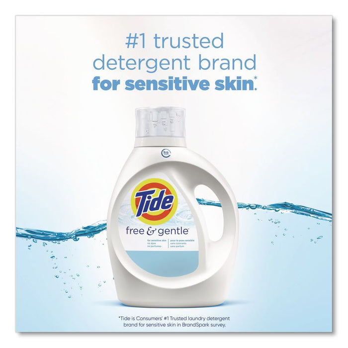 Free and Gentle Liquid Laundry Detergent, HE Compatible, 100 Loads, 132 oz Bottle, 4/Carton