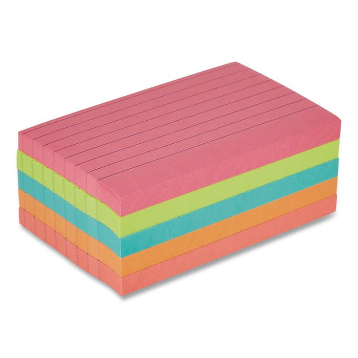 Original Pads in Poptimistic Collection Colors, Note Ruled, 3" x 5", 100 Sheets/Pad, 5 Pads/Pack