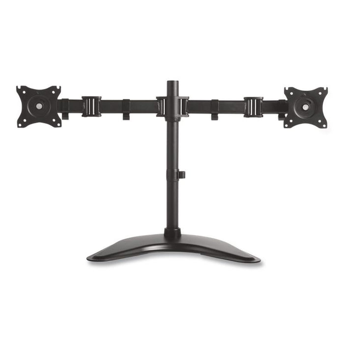 Dual Monitor Articulating Desktop Stand, For 13" to 27" Monitors, 32" x 13" x 17.5", Black, Supports 18 lb