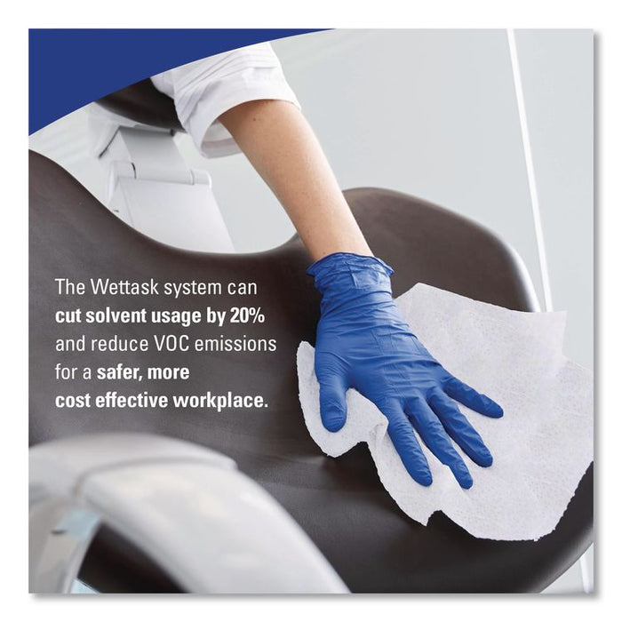 WetTask System Prep Wipers for Bleach/Disinfectants/Sanitizers Hygienic Enclosed System Refills, w/Canister, 55/RL,12 Roll/CT
