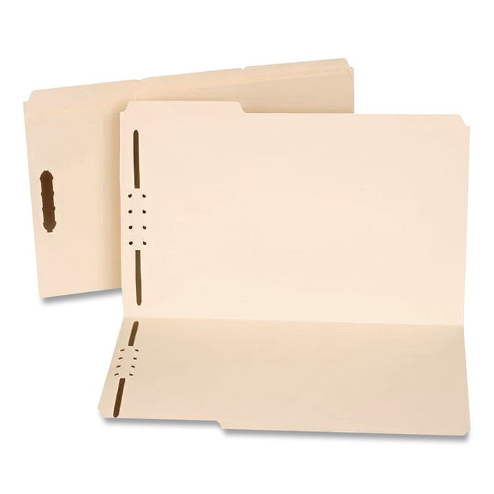 Fastener File Backs, 1 Fastener: 2" Capacity, Legal Size, Manila, 100/Box