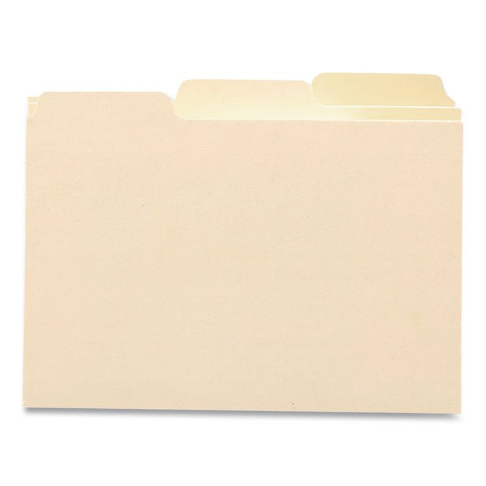 Manila Card Guides, 1/3-Cut Top Tab, Blank, 5 x 8, Manila, 100/Box