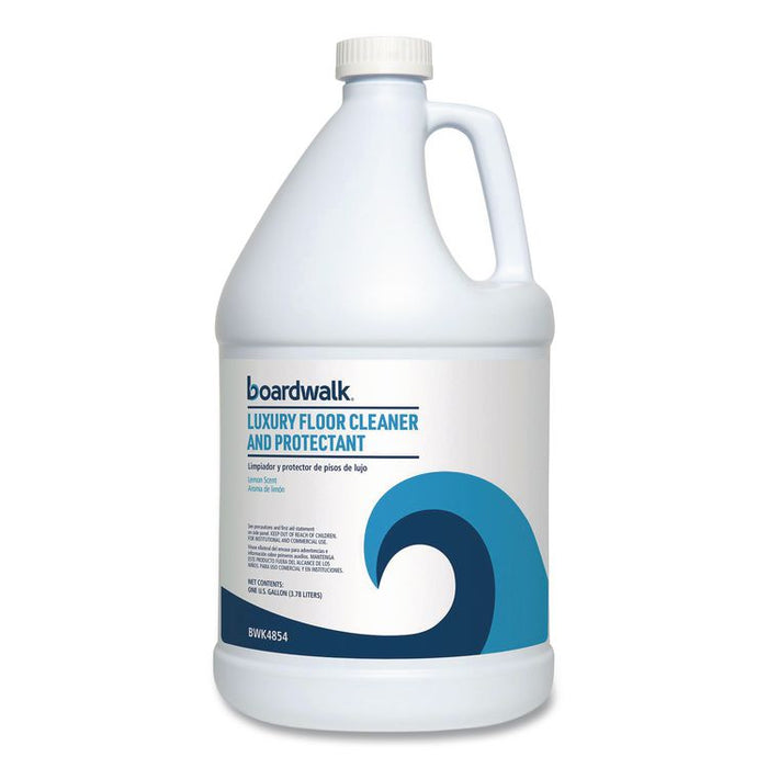 Luxury Floor Cleaner and Protectant, Lemon Scent, 1 gal Bottle, 4/Carton