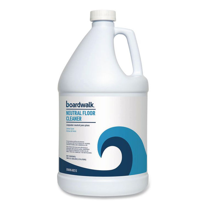 Neutral Floor Cleaner, Lemon Scent, 1 gal Bottle, 4/Carton