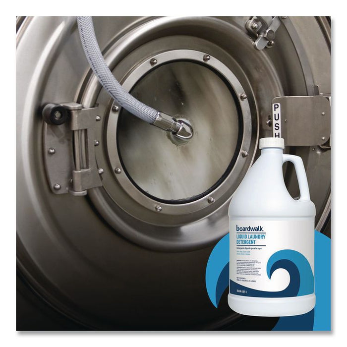 Liquid Laundry Detergent, Fresh and Clean Scent, 1 gal Bottle, 4/Carton