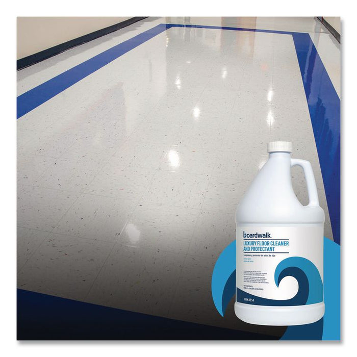 Luxury Floor Cleaner and Protectant, Lemon Scent, 1 gal Bottle, 4/Carton