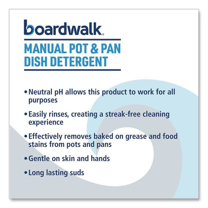 Manual Pot and Pan Dish Detergent, Fresh Breeze Scent, 38 oz Bottle, 8/Carton
