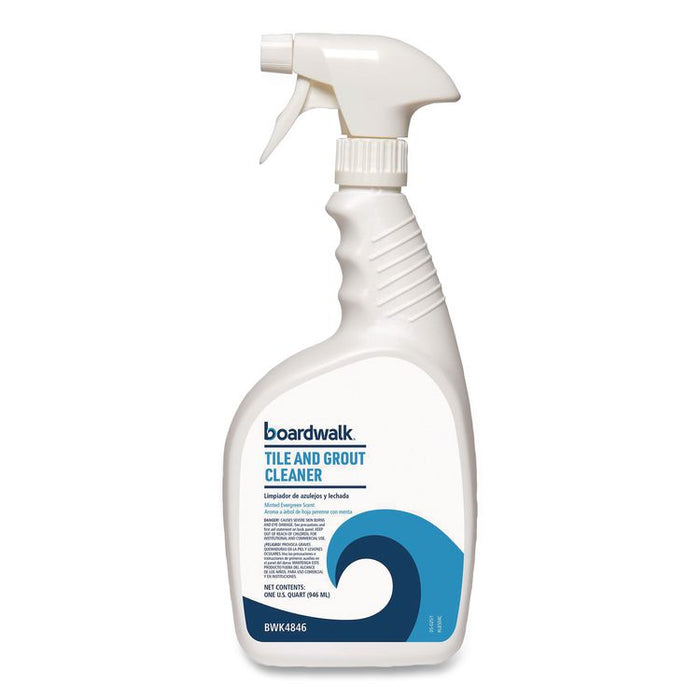 Tile and Grout Cleaner, Minted Evergreen Scent, 32 oz Bottle, 12/Carton