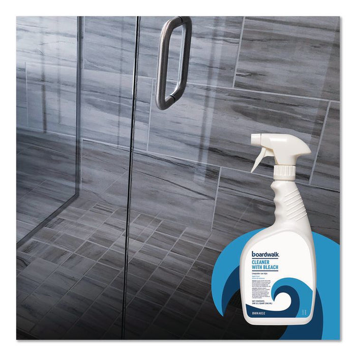Cleaner with Bleach, Apple Scent, 32 oz Bottle, 12/Carton