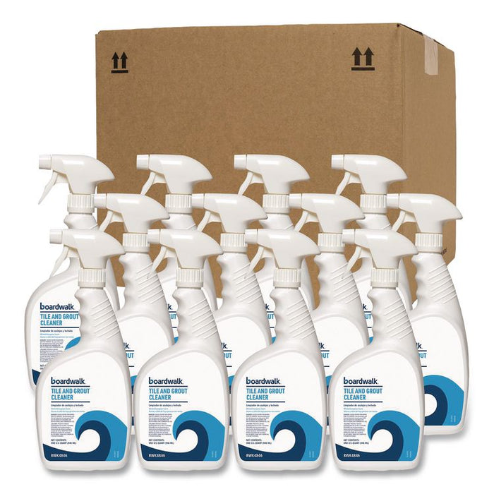 Tile and Grout Cleaner, Minted Evergreen Scent, 32 oz Bottle, 12/Carton