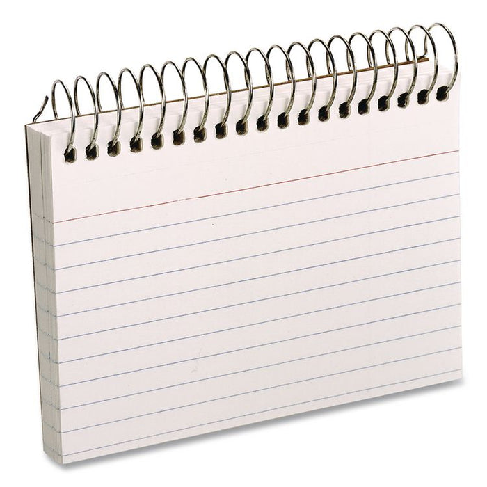 Spiral Index Cards, Ruled, 4 x 6, White, 50/Pack