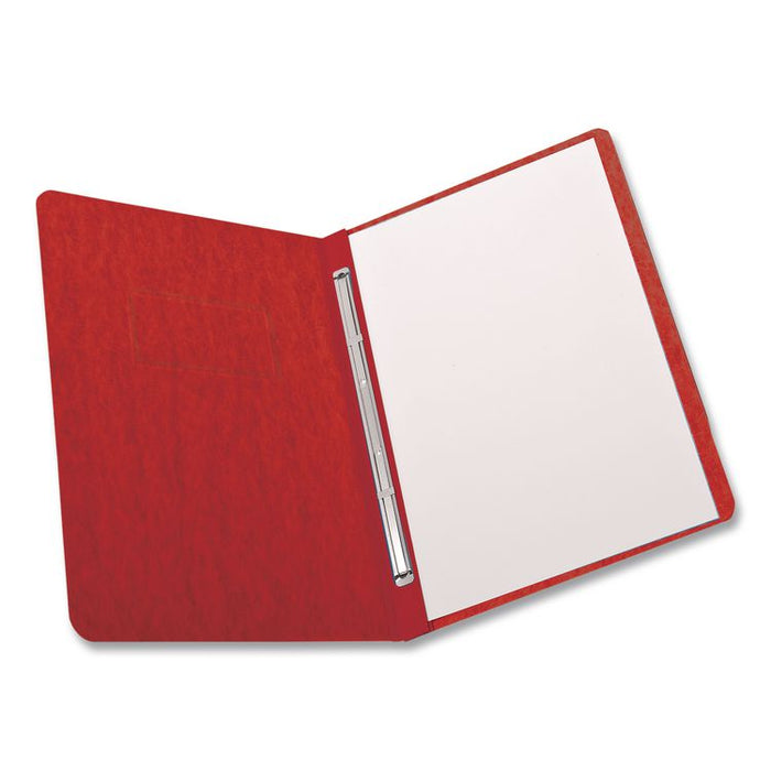 Heavyweight PressGuard and Pressboard Report Cover w/Reinforced Side Hinge, 2-Prong Fastener, 3" Cap, 8.5 x 11, Executive Red
