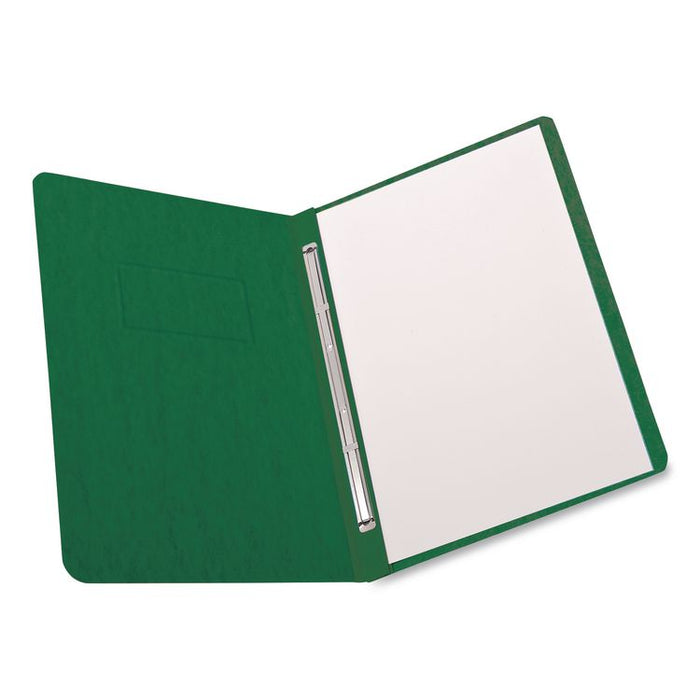 Heavyweight PressGuard and Pressboard Report Cover w/Reinforced Side Hinge, 2-Prong Fastener, 3" Cap, 8.5 x 11, Light Green
